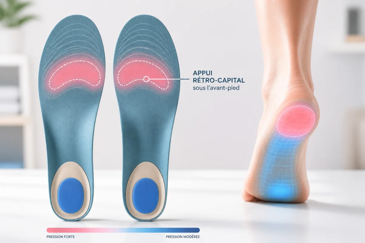 semelles orthopédiques avec appui rétro capital