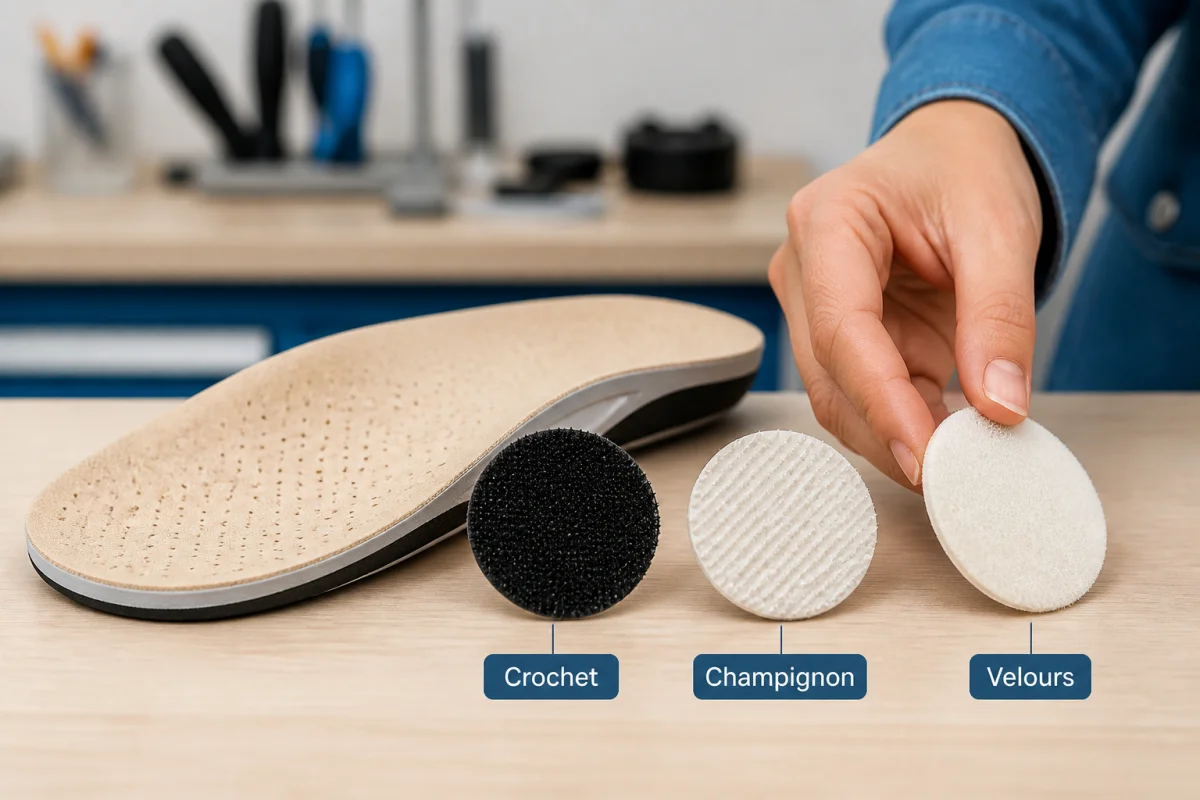 pastilles velcro pour semelles orthopédiques
