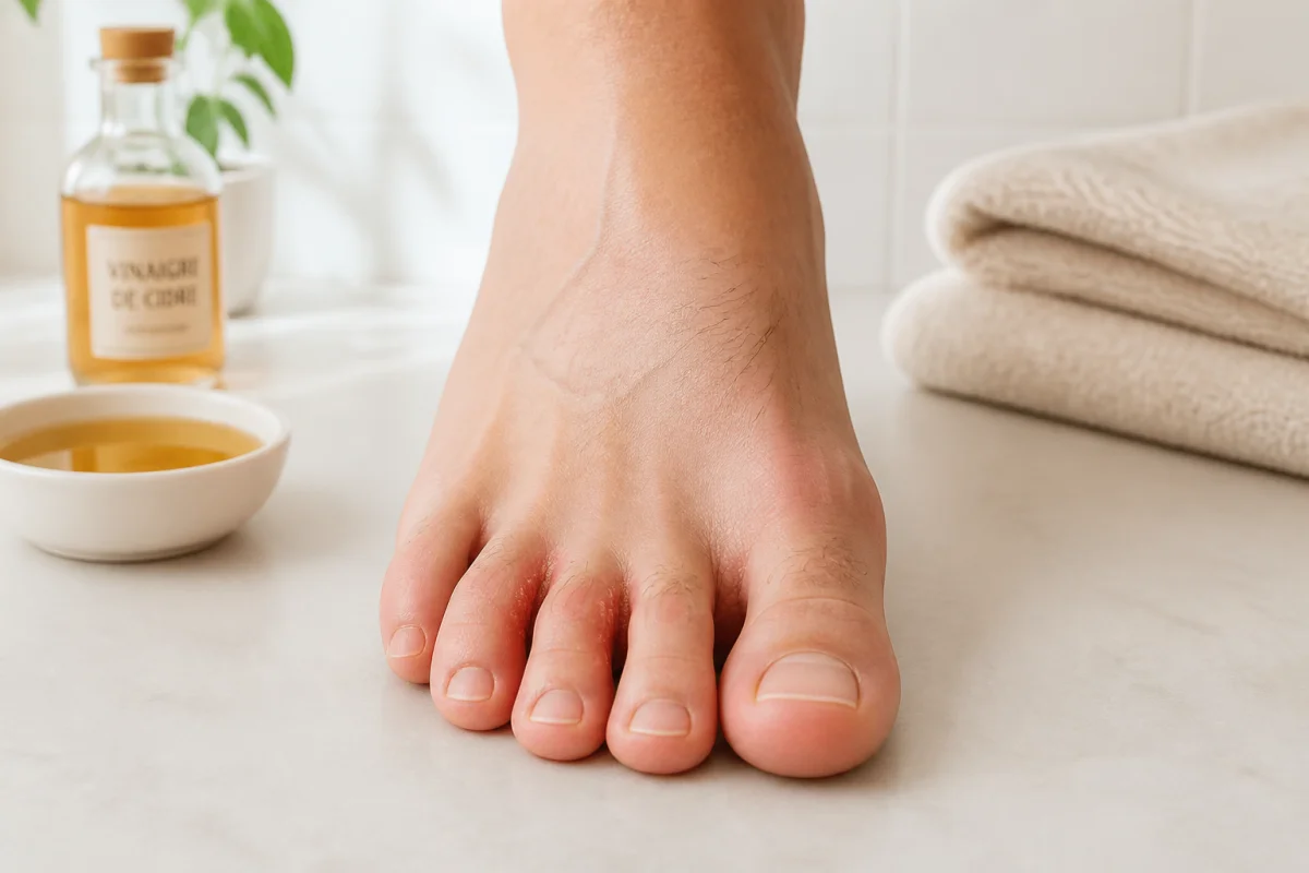 Vinaigre de cidre et mycose du pied, ce qu’il faut savoir